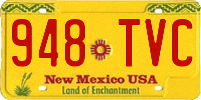 NM license plate 948TVC