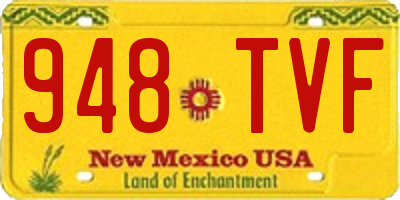 NM license plate 948TVF