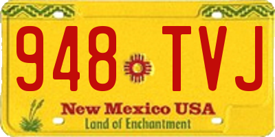 NM license plate 948TVJ