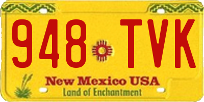 NM license plate 948TVK
