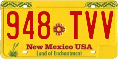 NM license plate 948TVV