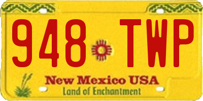 NM license plate 948TWP