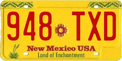 NM license plate 948TXD
