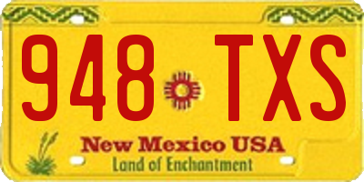 NM license plate 948TXS