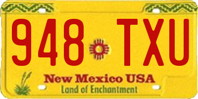 NM license plate 948TXU