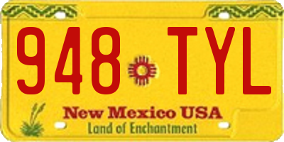 NM license plate 948TYL
