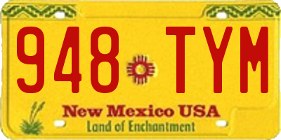 NM license plate 948TYM