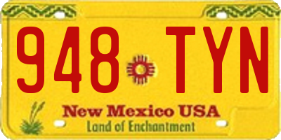 NM license plate 948TYN