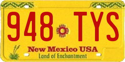NM license plate 948TYS