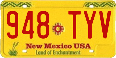 NM license plate 948TYV