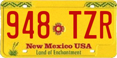 NM license plate 948TZR