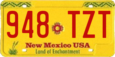 NM license plate 948TZT