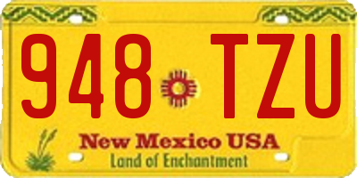 NM license plate 948TZU