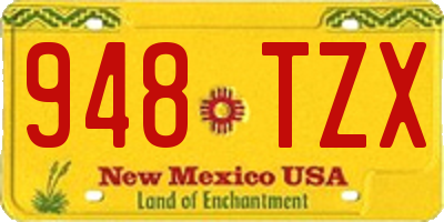 NM license plate 948TZX