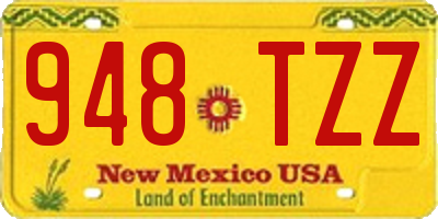 NM license plate 948TZZ