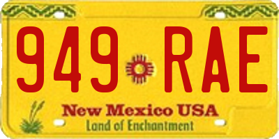 NM license plate 949RAE