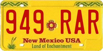 NM license plate 949RAR