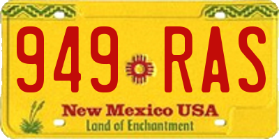 NM license plate 949RAS