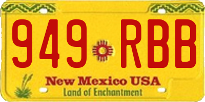 NM license plate 949RBB