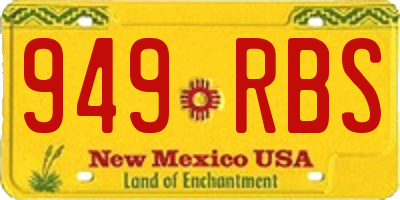 NM license plate 949RBS