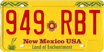 NM license plate 949RBT