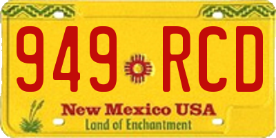 NM license plate 949RCD