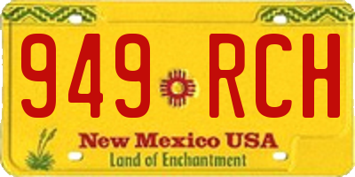 NM license plate 949RCH