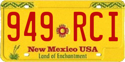 NM license plate 949RCI