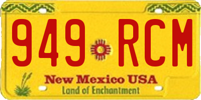 NM license plate 949RCM