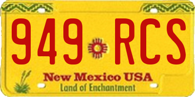 NM license plate 949RCS