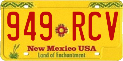 NM license plate 949RCV