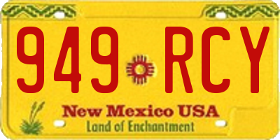 NM license plate 949RCY