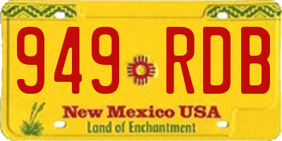 NM license plate 949RDB