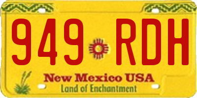 NM license plate 949RDH