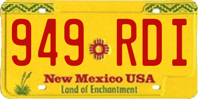 NM license plate 949RDI