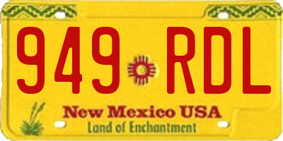 NM license plate 949RDL