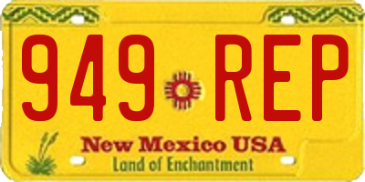 NM license plate 949REP