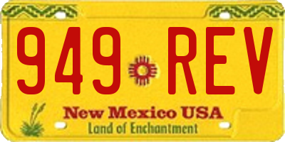 NM license plate 949REV