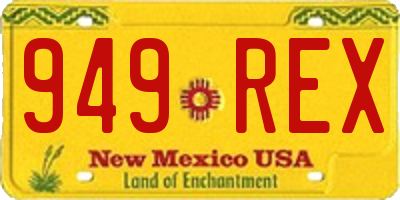 NM license plate 949REX