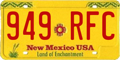 NM license plate 949RFC