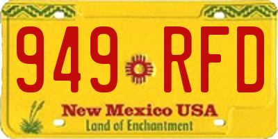 NM license plate 949RFD
