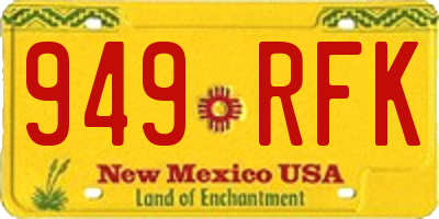 NM license plate 949RFK