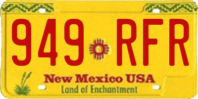 NM license plate 949RFR