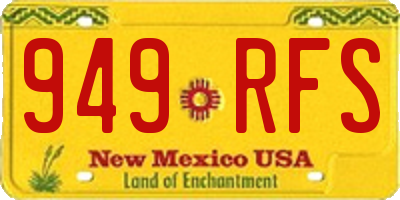 NM license plate 949RFS