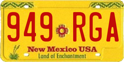 NM license plate 949RGA