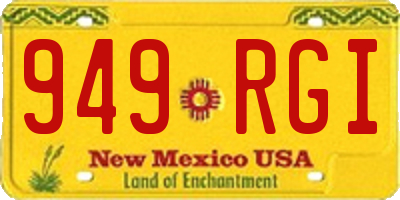 NM license plate 949RGI