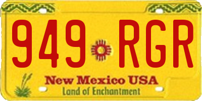 NM license plate 949RGR