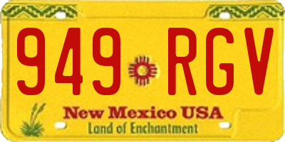 NM license plate 949RGV