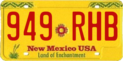 NM license plate 949RHB