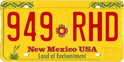 NM license plate 949RHD